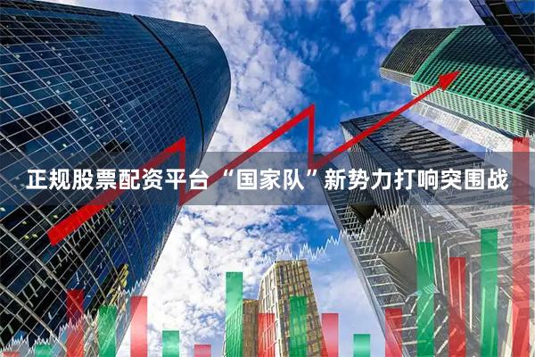 正规股票配资平台 “国家队”新势力打响突围战